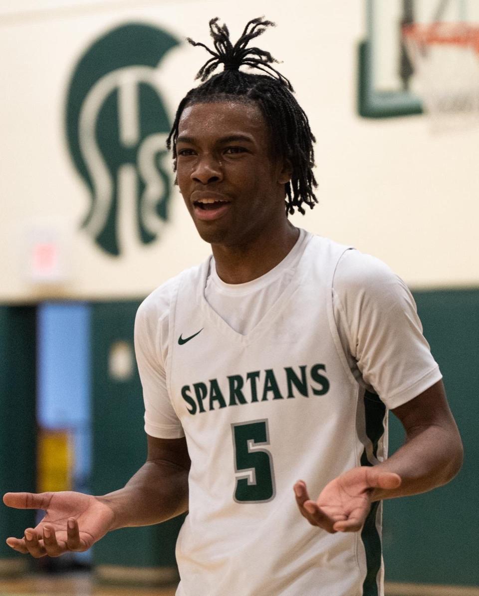 Spackenkill's Nasir Snell is photographed during a Jan. 27, 2023 boys basketball game against Ellenville.