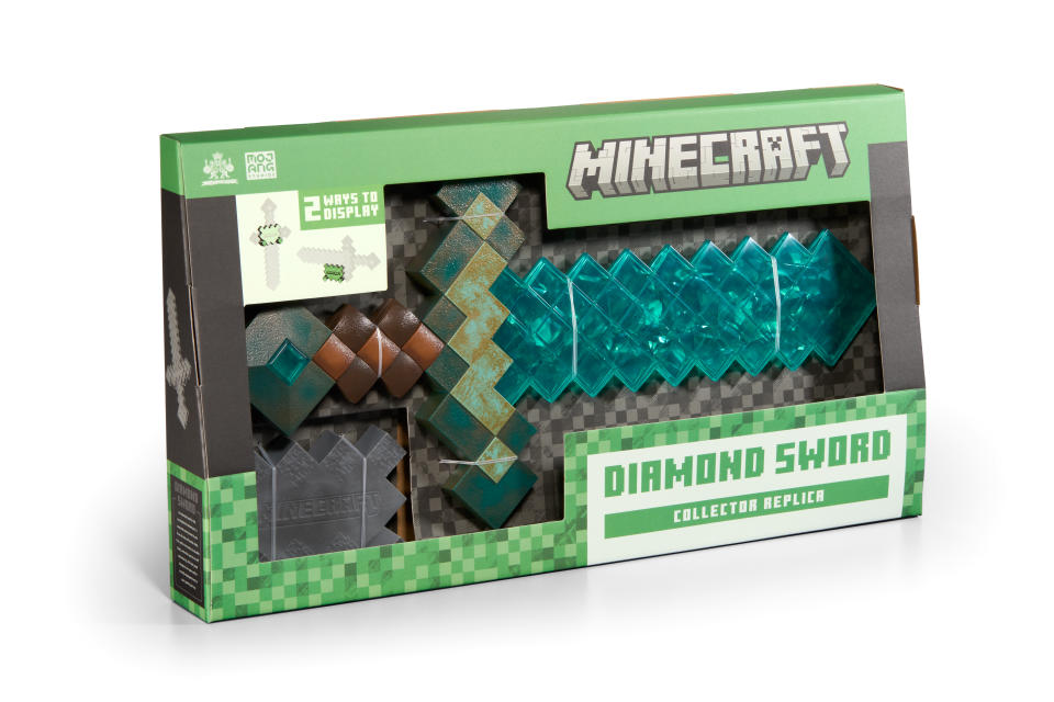 The Noble Collection's new line of Minecraft collectibles includes a Diamond Sword Collector Replica. (Courtesy of The Noble Collection)