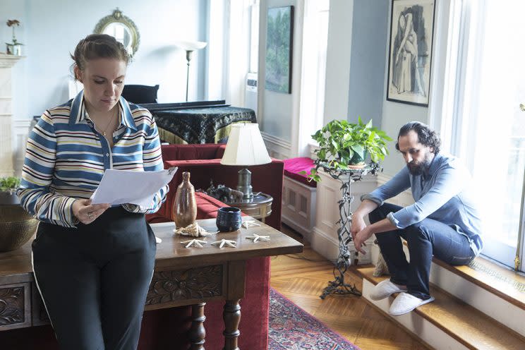 Lena Dunham and Matthew Rhys in ‘Girls’ (Credit: HBO)