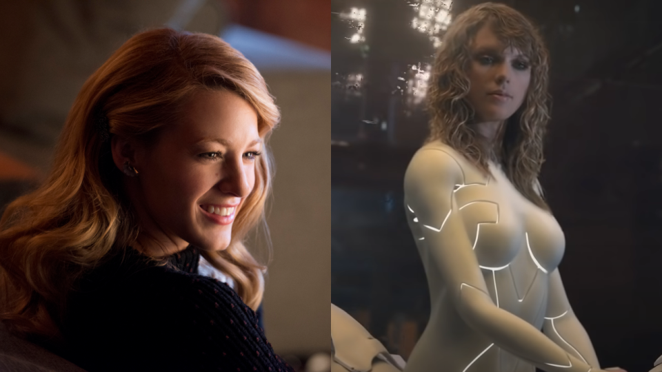 Blake Lively in The Age of Adelaide and Taylor Swift in the music video for 