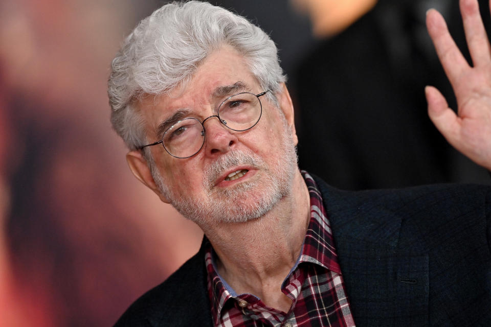 HOLLYWOOD, CALIFORNIA - JUNE 14: George Lucas attends the Los Angeles Premiere of LucasFilms' 