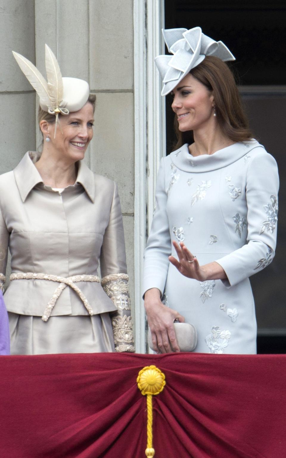 Kate at Trooping the Colour in 2012 - Credit: Rex