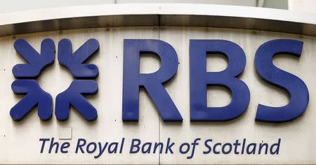 The logo of the Royal Bank of Scotland (RBS) is seen at an office building in Zurich March 27, 2015. REUTERS/Arnd Wiegmann