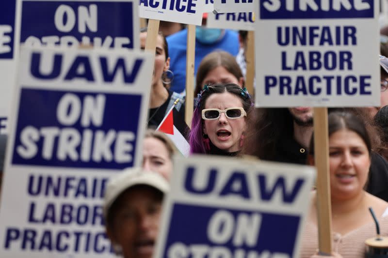 Unionized academic workers, upset about the University of California's response to pro-Palestinian protests at various campuses, strike at UCLA in Los Angeles