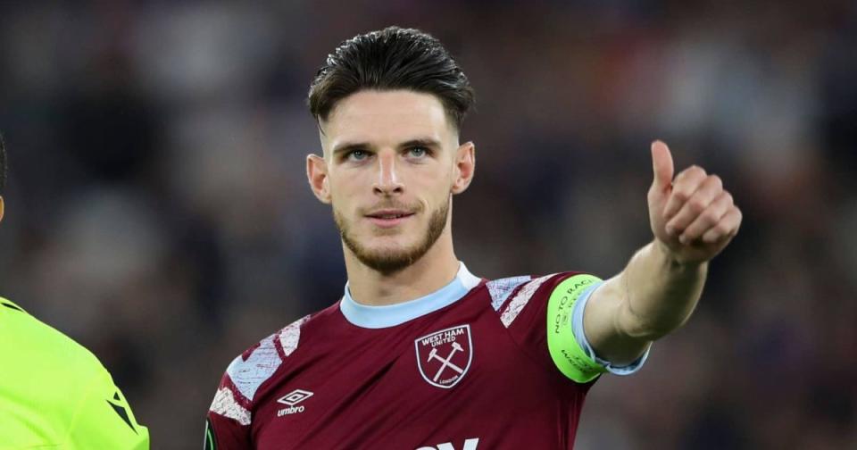 West Ham midfielder Declan Rice Credit: Alamy