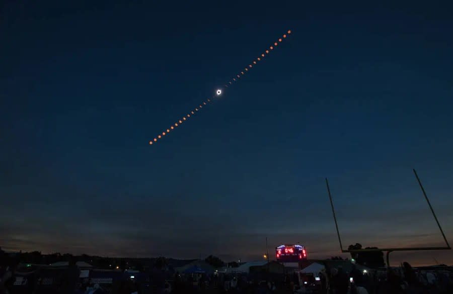 Solar eclipse over Oregon. Photo courtesy of NASA.