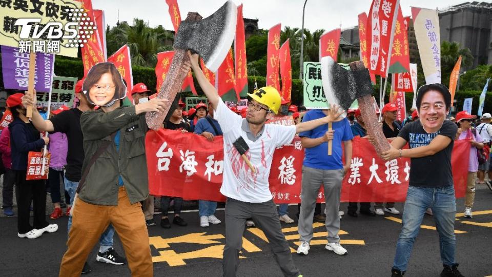 勞團出演行動劇。（圖／胡瑞麒攝）