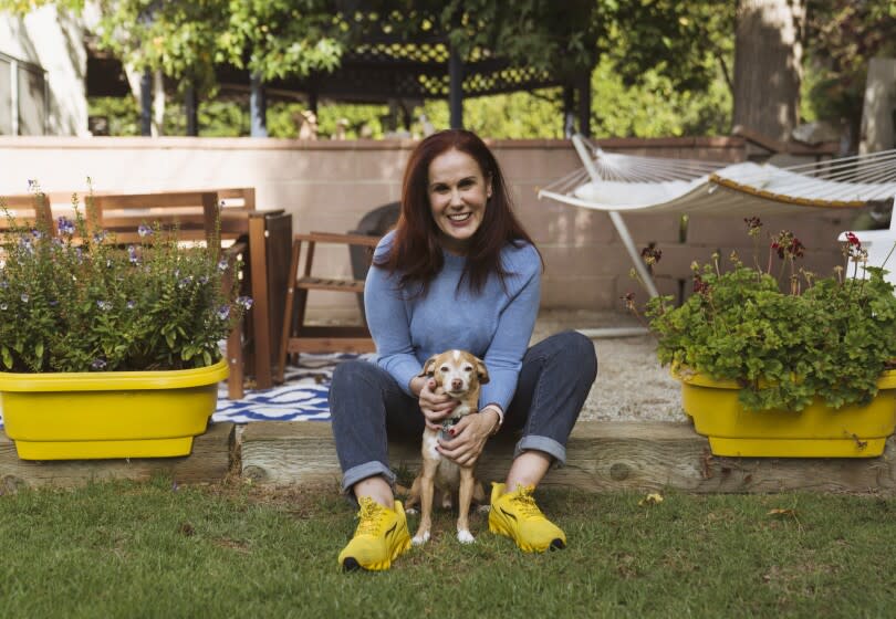 Dr. Ildiko Tabori and her dog Johnny Carson