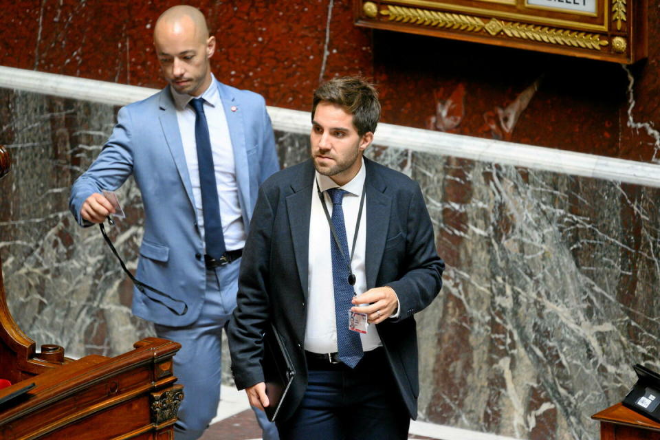 Romain Baubry (ici à gauche), est député RN de la 15e circonscription des Bouches-du-Rhône depuis les élections législatives de juin 2022.  - Credit:Jacques Witt/Sipa