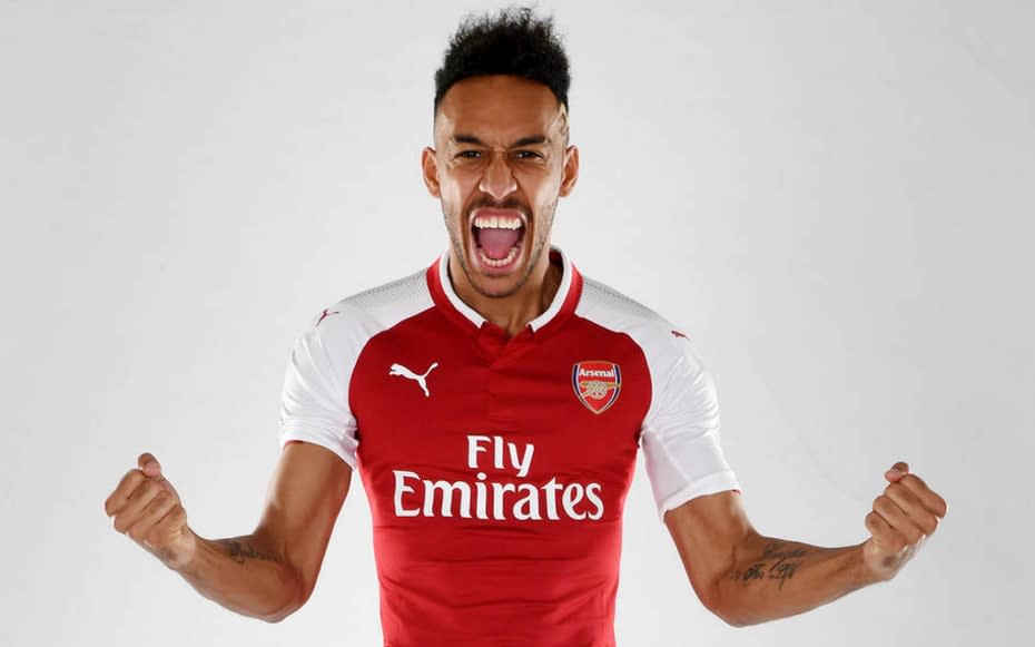 Pierre-Emerick Aubameyang joined Arsenal from Borussia Dortmund on transfer deadline day - arsenal