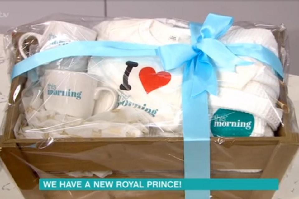 Goodies: The ITV show sent a hamper to Kensington Palace (ITV / This Morning)
