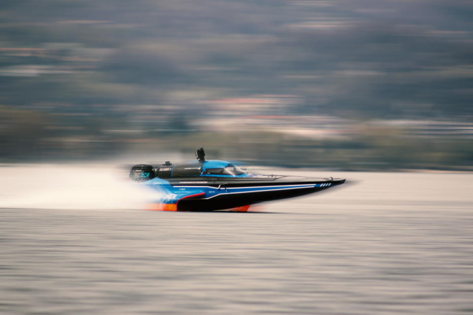 Electric RaceBird powerboats will hit speeds of 50 knots.<p>Courtesy Image</p>