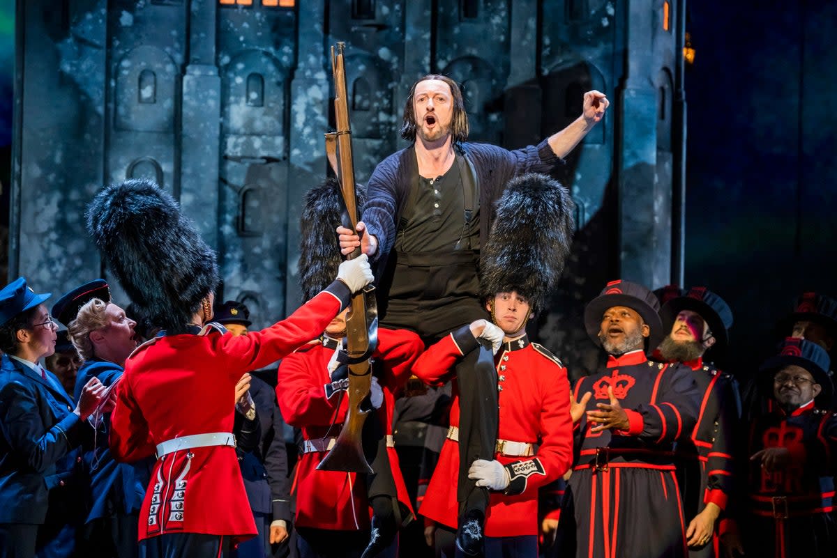 Man the barricades: a scene from the current ENO production of The Yeoman of the Guard  (©Tristram Kenton)