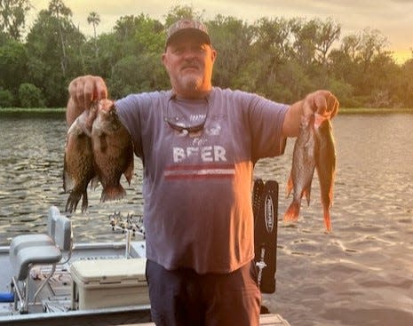 Michael Tovet came back to the Highland Park docks ready to use the filet table after some speck fishing.