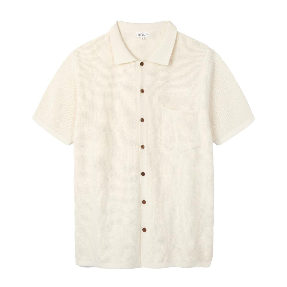 Organic cotton, short-sleeve knit shirt