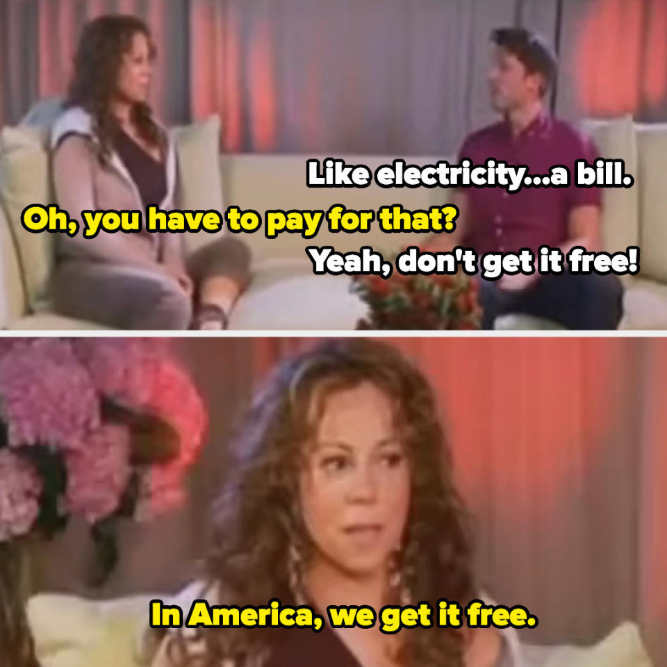 mariah saying that in america we get electricity for free