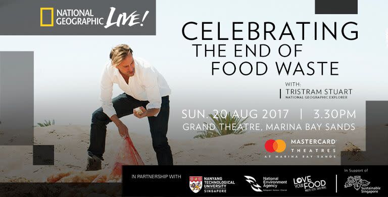 Tristram Stuart will be in Singapore on 20 August 2017 to speak on food wastage. (Photo: National Geographic LIVE! Singapore)