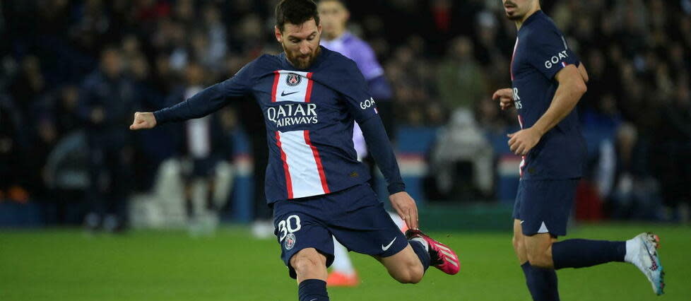 Lionel Messi a inscrit le but de la victoire contre Toulouse.  - Credit:FRANCK FIFE / AFP