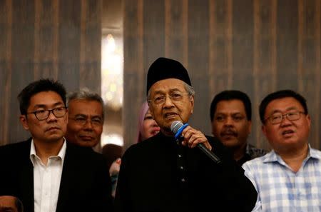 New Malaysia’s Prime Minister Mahathir Mohamad speaks during a news conference in Kuala Lumpur, Malaysia May 10, 2018. REUTERS/Lai Seng Sin