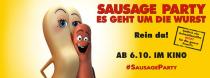 Besucherzahl: 357.623 - Die neue Komödie von Seth Rogen ist ekelhaft, politisch unkorrekt - und zum Totlachen. Der Animationsfilm "Sausage Party – Es geht um die Wurst" über das sprechende Würstchen Frank, der im Original mit den Stimmen von Hollywoodstars wie Salma Hayek und Edward Norton aufwartet, sichert sich das solide Mittelfeld. (Bild-Copyright: Facebook/SauasagePartyDerFilm)