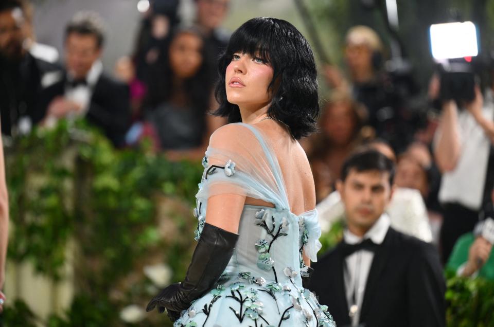 Sydney Sweeney arrives for the 2024 Met Gala at the Metropolitan Museum of Art on May 6, 2024, in New York.