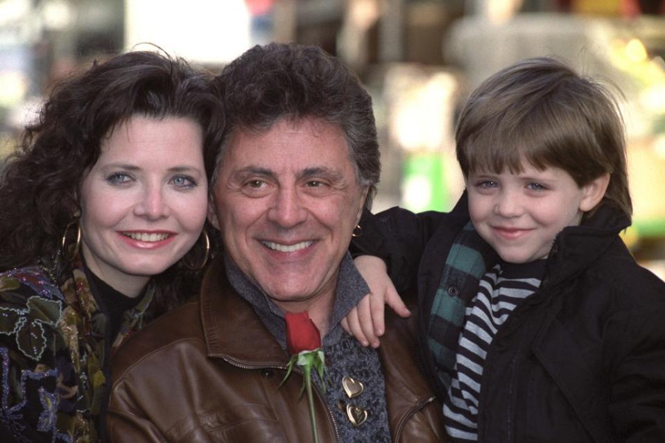 Valli with Francesco – the oldest of his three sons with his ex-wife Randy, in London in 1993. PA Images via Getty Images