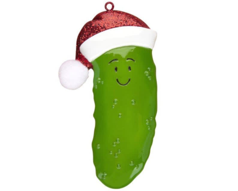 <p><a href="https://go.redirectingat.com?id=74968X1596630&url=https%3A%2F%2Fwww.etsy.com%2Flisting%2F1089150635%2Fchristmas-pickle-christmas-ornament&sref=https%3A%2F%2Fwww.countryliving.com%2Fhome-design%2Fdecorating-ideas%2Fg5053%2Fpickle-ornament-meaning%2F" rel="nofollow noopener" target="_blank" data-ylk="slk:Shop Now;elm:context_link;itc:0;sec:content-canvas" class="link ">Shop Now</a></p><p>Personalized Pickle Ornament</p><p>etsy.com</p><p>$13.99</p>