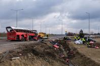 A crash of Ukrainian bus near Koszyce