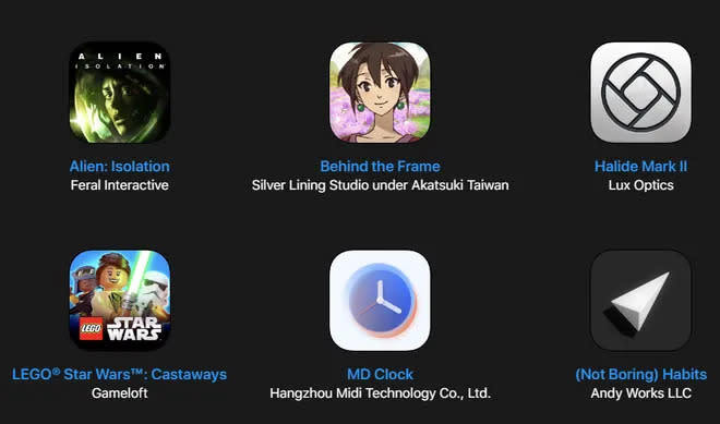 São apps e jogos de várias categorias que concorrem ao grande prêmio de destaque da Maçã (Imagem: Reprodução/Apple)