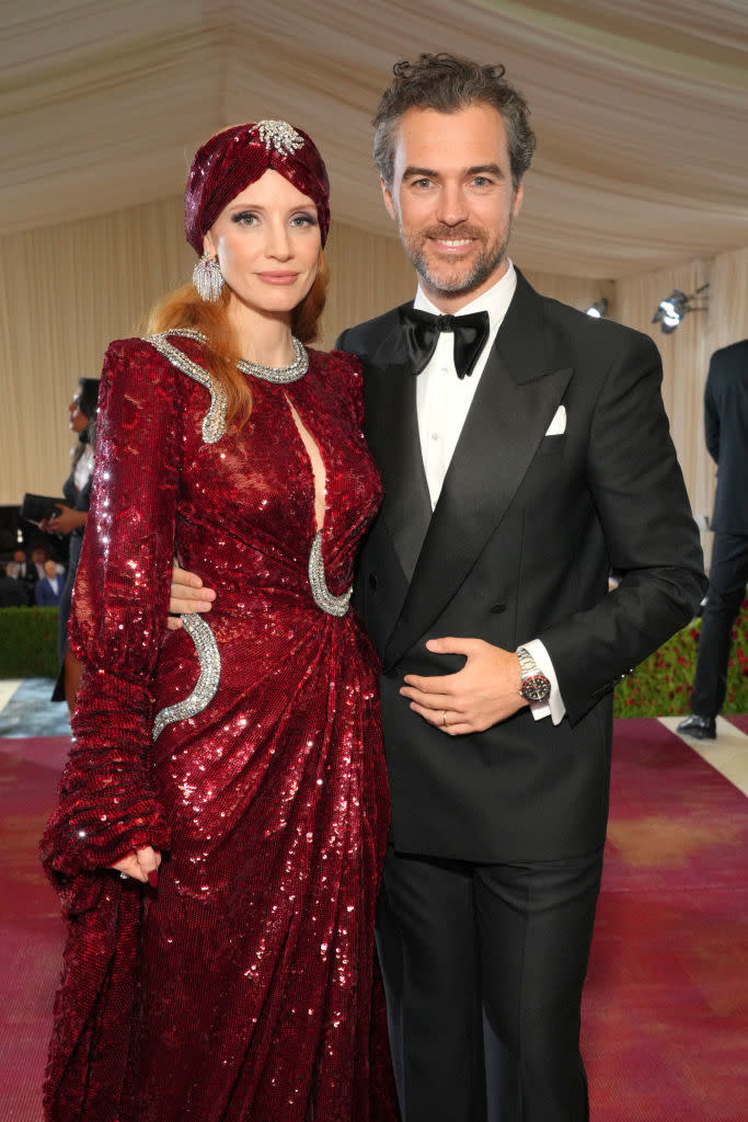 Her and her husband at the met