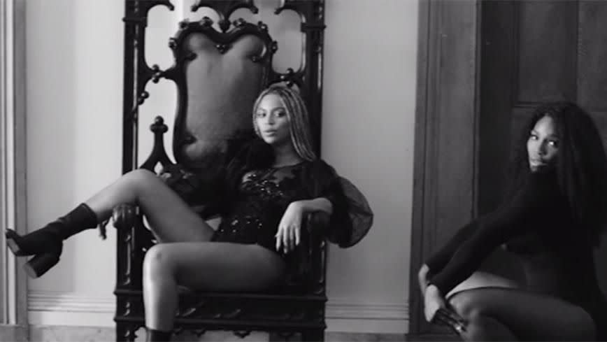 Beyonce and Serena Williams. Photo: Vevo