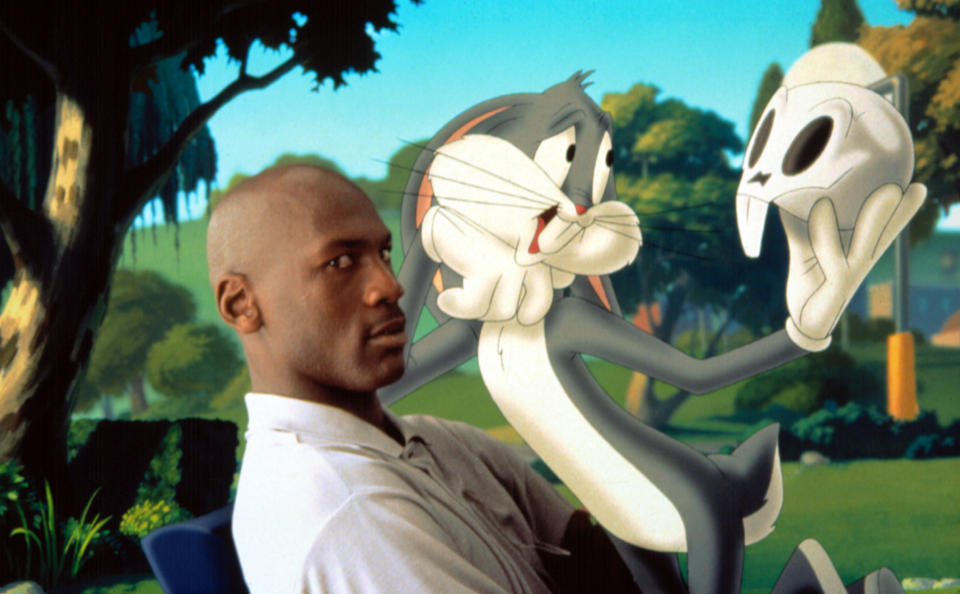 Michael Jordan with Bugs Bunny in Space Jam