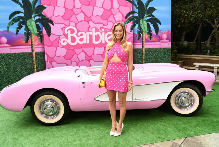 Margot Robbie attends the press junket and photo call For "Barbie" at Four Seasons Hotel Los Angeles at Beverly Hills on June 25, 2023 in Los Angeles, California. (Photo/Jon Kopaloff via Getty Images)