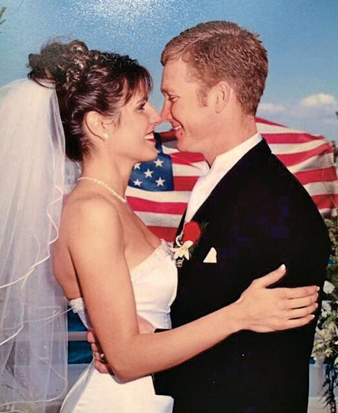 Taya and Chris Kyle on their wedding day in 2002