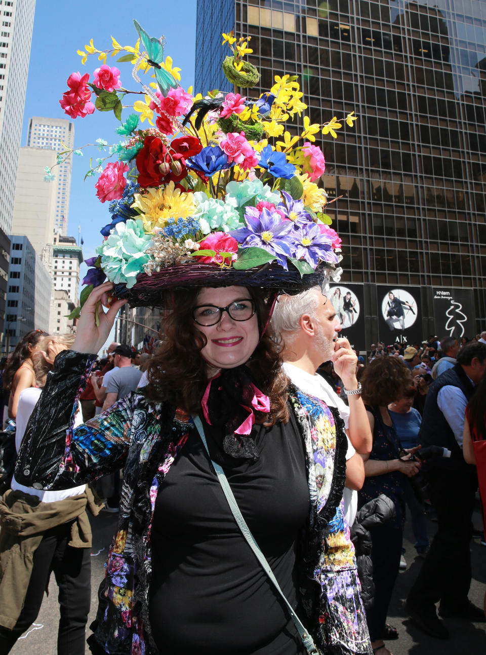 Woman dressed up at Easter Parade