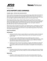 ATCO Year End Earnings (CNW Group/ATCO Ltd.)