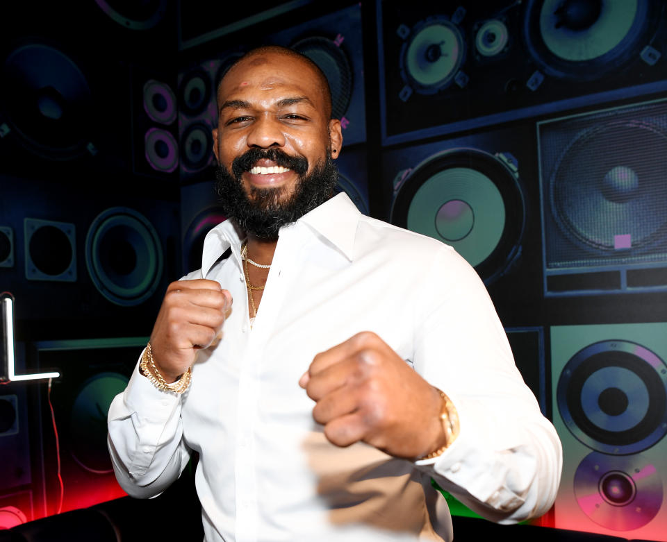 LAS VEGAS, NEVADA - JUNE 09: UFC Heavyweight Champion Jon Jones attends the grand opening of Flanker Kitchen & Sports Bar at Mandalay Bay Resort & Casino on June 09, 2023 in Las Vegas, Nevada. (Photo by Denise Truscello/Getty Images for Carver Road Hospitality)