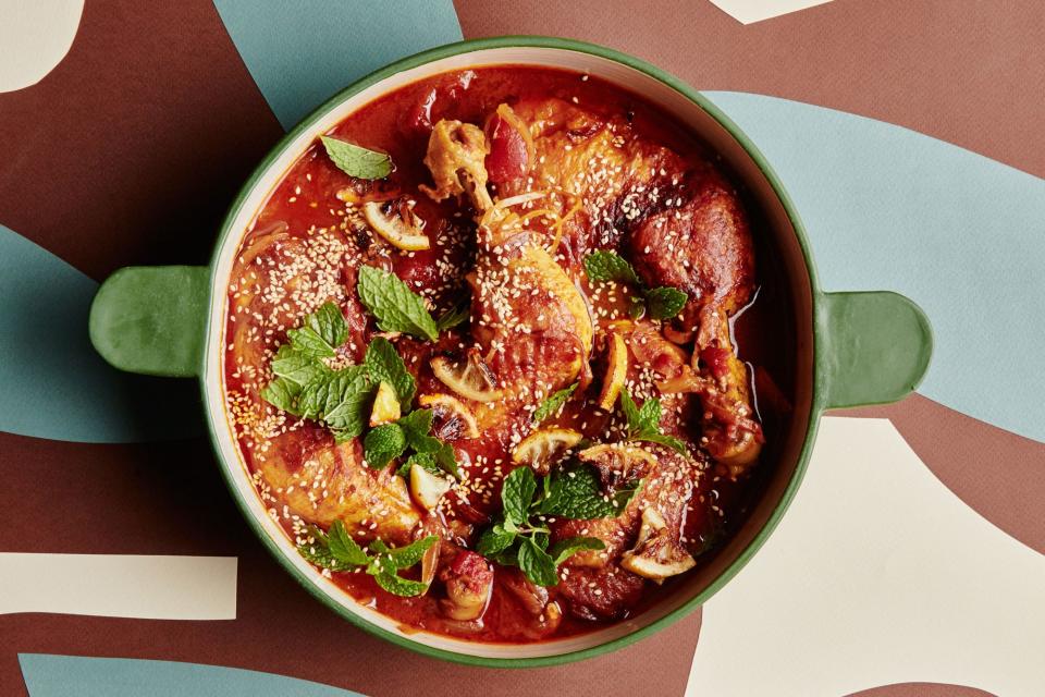 Chicken and Tomato Stew with Caramelized Lemon