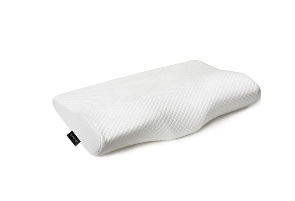 <strong><a href="https://www.amazon.com/EPABO-Orthopedic-Sleeping-Ergonomic-Cervical/dp/B07BKVG42X?tag=thehuffingtonp-20" target="_blank" rel="noopener noreferrer">This ergonomic pillow by EPABO</a></strong> is designed specifically to alleviate neck pain for side sleepers. Its contoured design supports and aligns your neck, head, shoulders and back so that you don't experience discomfort while snoozing. Plus, it's Amazon's best-seller for neck and cervical pillows. <strong><a href="https://www.amazon.com/EPABO-Orthopedic-Sleeping-Ergonomic-Cervical/dp/B07BKVG42X?tag=thehuffingtonp-20" target="_blank" rel="noopener noreferrer">Get it on Amazon, $44</a></strong>.