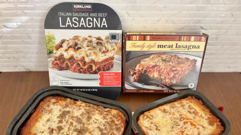 Costco and Trader Joe's lasagnas