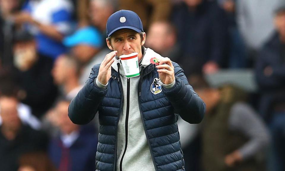 Joey Barton tries a new technique to keep his foot out of his mouth.