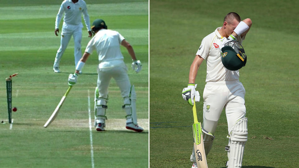 Labuschagne won’t want to watch any replays of his embarrassing run out. Pic: Fox Sports/Getty