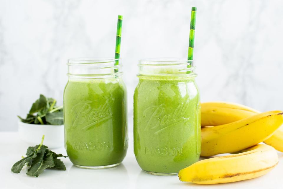 <p>This simple and sweet kale and banana smoothie is also versatile: Use cow's milk for a milkshake-style smoothie, oat milk for more sweetness, or a nut milk for more protein.</p>