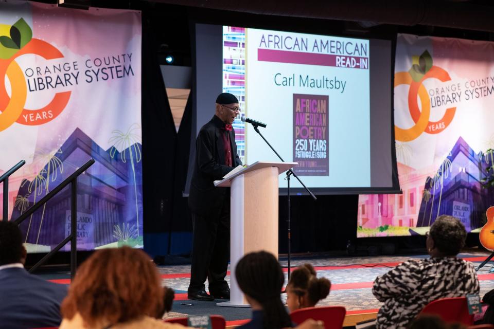 Guests learned about African American literature in poetry, story and song at the African American Read-In at the Orlando Public Library.