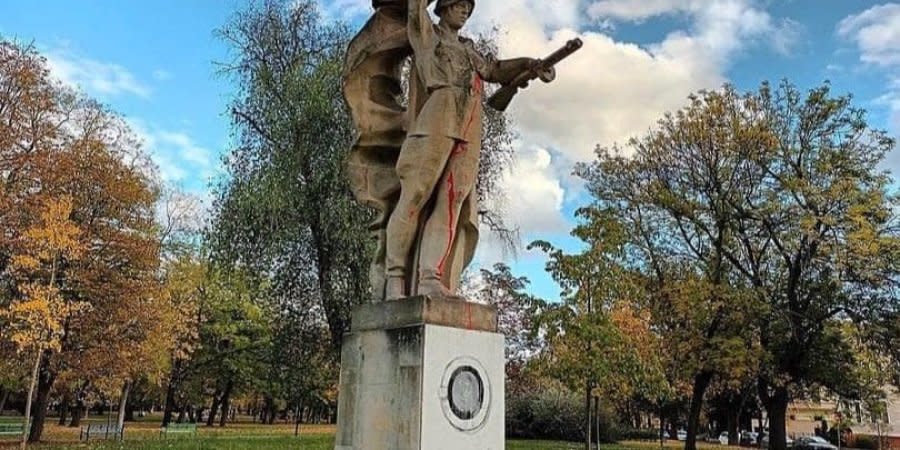 Monument to a Red Army soldier in Litomerzhitsa