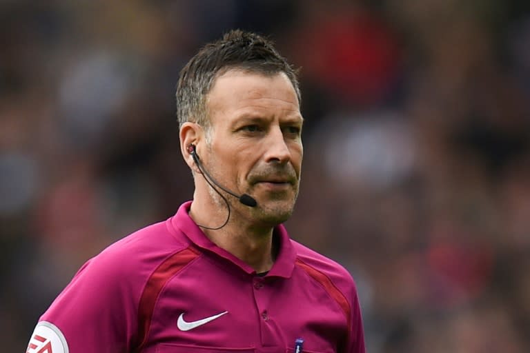 Mark Clattenburg officiating in the Premier League in 2017 (Oli SCARFF)