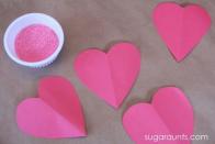 <p>Not only will it sparkle and dazzle your child, but this DIY valentine heart craft is covered in scented bath salts, so it smells delicious, too.</p><p>Get the <strong><a href="https://www.theottoolbox.com/valentines-day-fine-motor-sparkle-craft/" rel="nofollow noopener" target="_blank" data-ylk="slk:Fine Motor Sparkle Heart Craft tutorial;elm:context_link;itc:0" class="link ">Fine Motor Sparkle Heart Craft tutorial</a></strong> at The OT Tool Box.</p><p><strong><a class="link " href="https://www.amazon.com/dp/B075YTTF9M?tag=syn-yahoo-20&ascsubtag=%5Bartid%7C10070.g.2138%5Bsrc%7Cyahoo-us" rel="nofollow noopener" target="_blank" data-ylk="slk:Shop Now;elm:context_link;itc:0">Shop Now</a></strong></p>
