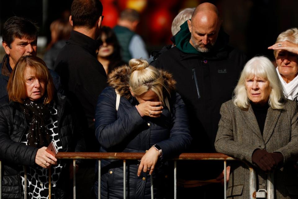 It was an emotional moment for many as cortege drove through (Getty Images)