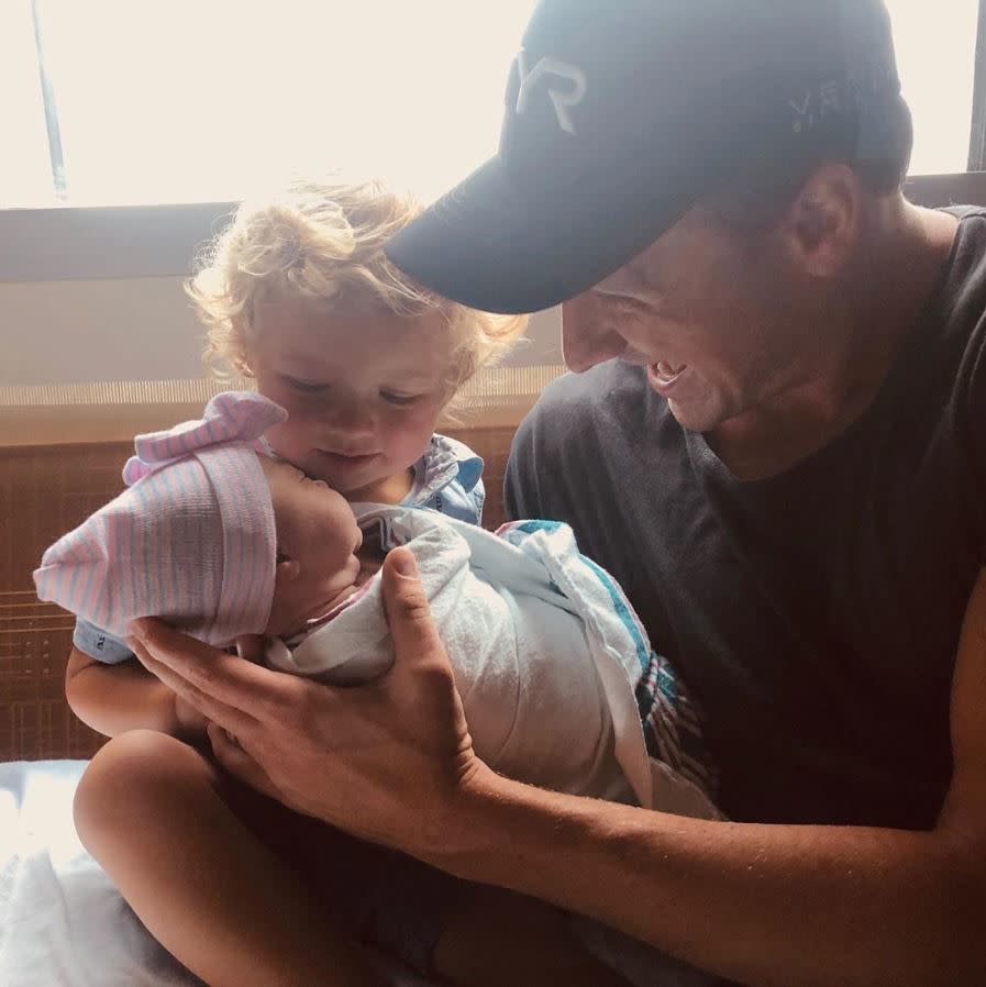 “Miracle #2 witnessed,” Lochte captioned a photo of himself, son Caiden, and newborn Liv on his page. “Liv Rae Lochte was born today at 10:20am. 7lbs 8oz. At 20inch long. She is perfect in every way! #blessed #daddysgirl #lochtefamilyof4”.