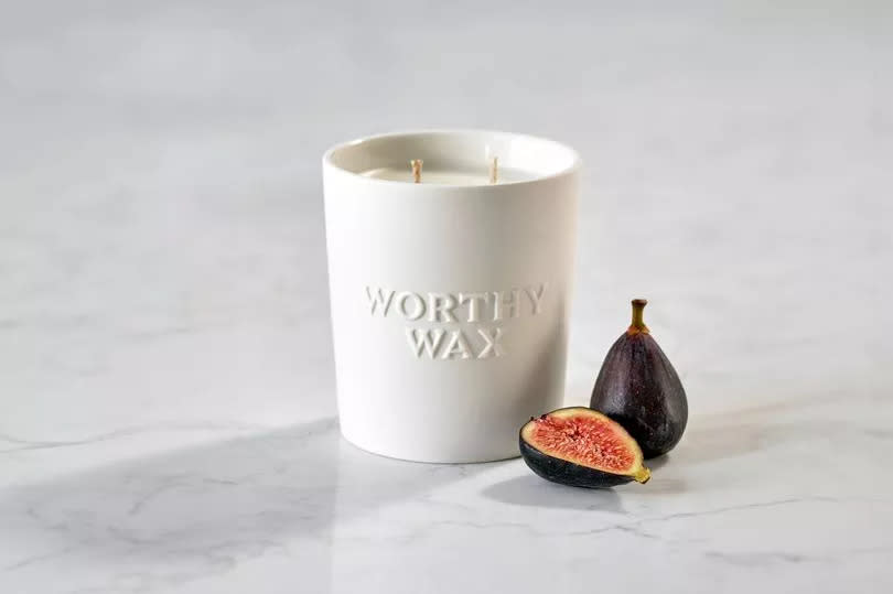 One of the candles from Charlotte Gibbons' new startup Worthy Wax